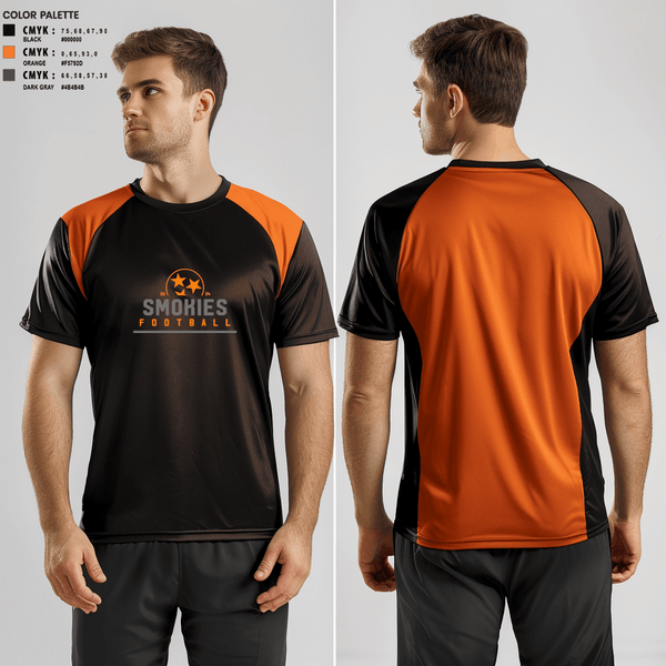Short Sleeve Performance Shirt, Smokies, Football, Teamtime, Team time, sublimation, custom sports apparel, team uniforms, spirit wear, spiritwear, sports uniforms, custom shirts, team store, custom team store, fundraiser sports, apparel fundraiser