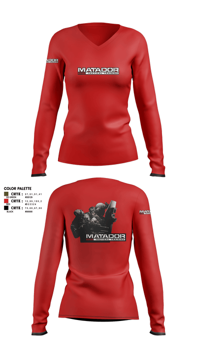 undefined Women's Long Sleeve V-neck Shirt - 4