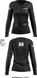 B/1-186 IN 77413074 Women's Long Sleeve V-neck Shirt - 1