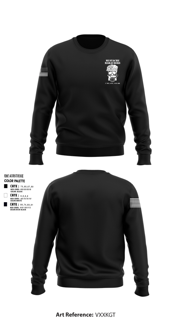 Crew Neck Sweatshirt, 1st Plt, A Co, 2-325 AIR, , Teamtime, Team time, sublimation, custom sports apparel, team uniforms, spirit wear, spiritwear, sports uniforms, custom shirts, team store, custom team store, fundraiser sports, apparel fundraiser