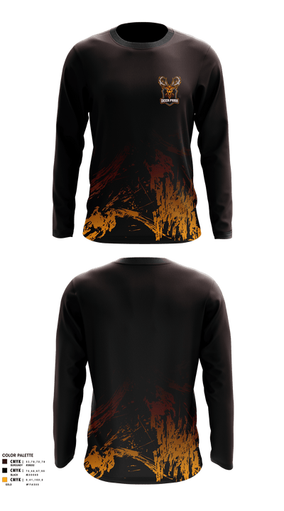 Deer park bucks 62170495 Long Sleeve Performance Shirt - 1
