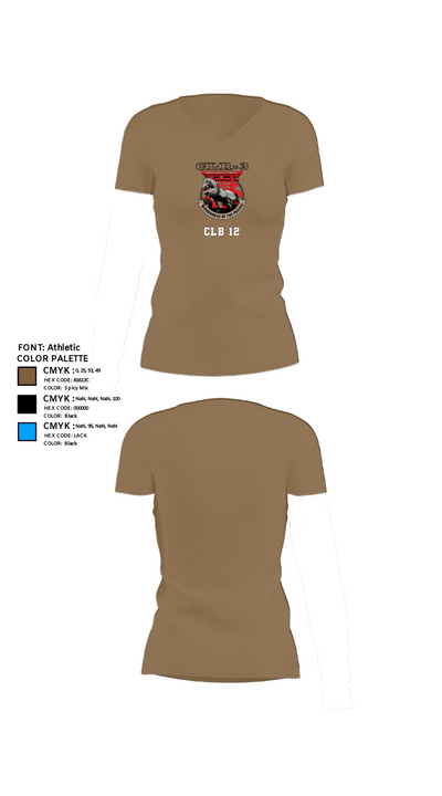 CLB 12 6808252 Women's Short Sleeve V-neck Shirt - 4