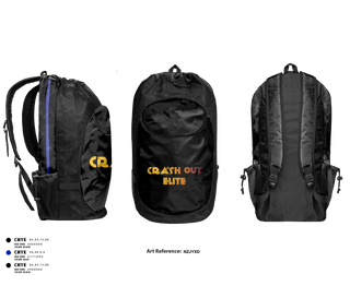Gear Bag, Crash out elite, Men's Basketball, Teamtime, Team time, sublimation, custom sports apparel, team uniforms, spirit wear, spiritwear, sports uniforms, custom shirts, team store, custom team store, fundraiser sports, apparel fundraiser
