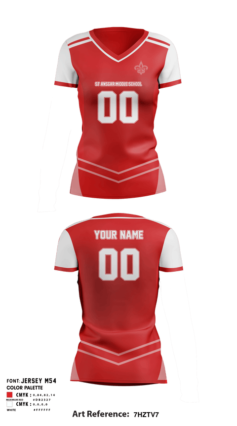 Women's Short Sleeve Vneck Shirt, St Ansgar Middle School Volleyball, Women's Volleyball, Teamtime, Team time, sublimation, custom sports apparel, team uniforms, spirit wear, spiritwear, sports uniforms, custom shirts, team store, custom team store, fundraiser sports, apparel fundraiser