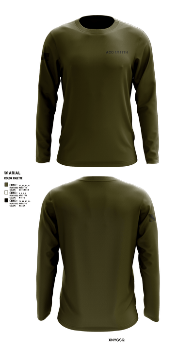 Aco 1/111th 10793492 Long Sleeve Performance Shirt - 1