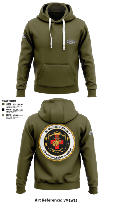 2D MED BN, 2FSSG, 2MARFORLANT 58194210 Hoodie - 1