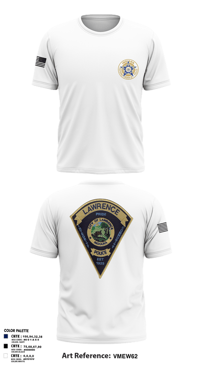 Lawrence Police FOP 1599 95636349 Old School Cotton Feel Shirt - 192