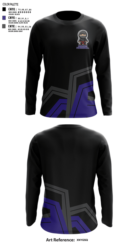 Long Sleeve Performance Shirt, Ninjas, Football, Teamtime, Team time, sublimation, custom sports apparel, team uniforms, spirit wear, spiritwear, sports uniforms, custom shirts, team store, custom team store, fundraiser sports, apparel fundraiser