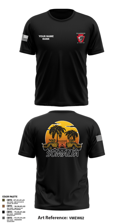 Charger Co. / 2-112th Infantry Battalion 37738588 Short Sleeve Performance Shirt - 42