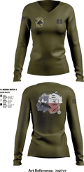 TXGW K9 77939207 Women's Long Sleeve V-neck Shirt - 2