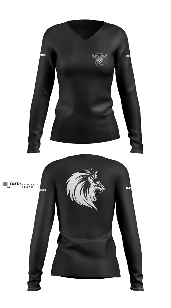 Women's Long Sleeve Vneck Shirt, U Pride, Army, Teamtime, Team time, sublimation, custom sports apparel, team uniforms, spirit wear, spiritwear, sports uniforms, custom shirts, team store, custom team store, fundraiser sports, apparel fundraiser