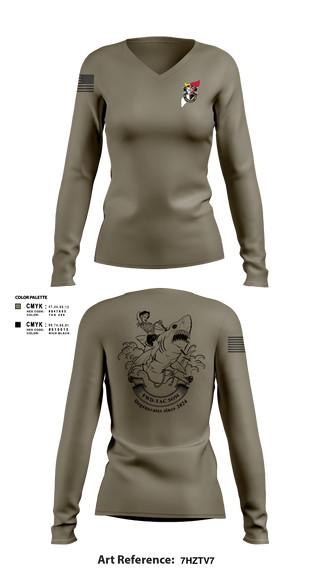Women's Long Sleeve Vneck Shirt, JSOTF-SOM FWD TAC, Army, Teamtime, Team time, sublimation, custom sports apparel, team uniforms, spirit wear, spiritwear, sports uniforms, custom shirts, team store, custom team store, fundraiser sports, apparel fundraiser
