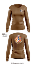910th AMU 89979521 Women's Long Sleeve V-neck Shirt - 101
