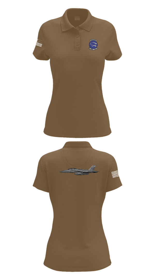 Women's Short Sleeve Performance Polo, VAQ-139 Cougars, Navy, Teamtime, Team time, sublimation, custom sports apparel, team uniforms, spirit wear, spiritwear, sports uniforms, custom shirts, team store, custom team store, fundraiser sports, apparel fundraiser