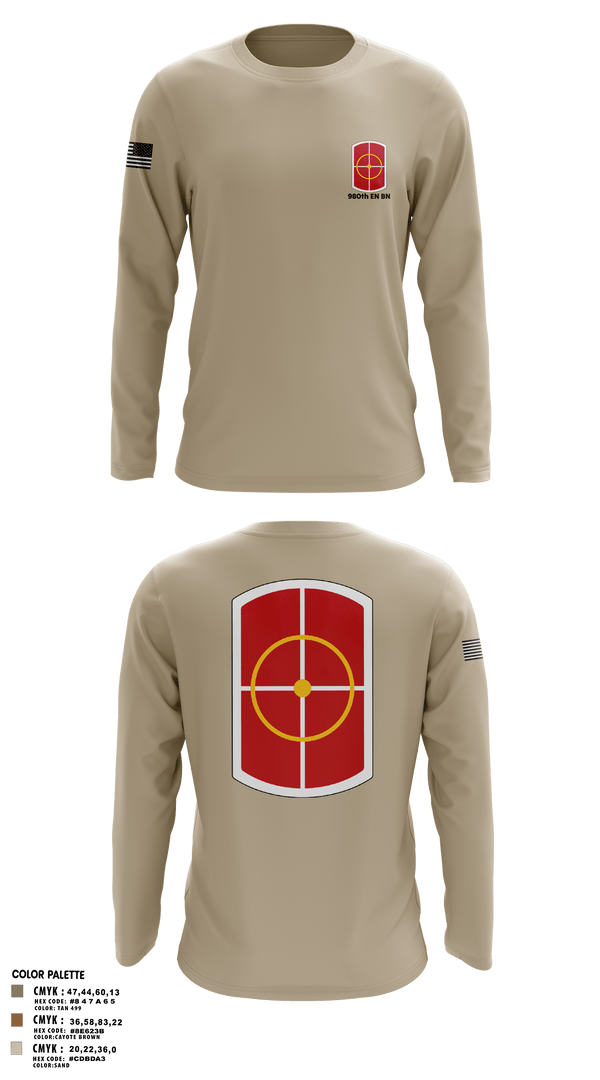 Long Sleeve Performance Shirt, 980th EN BN, Army, Teamtime, Team time, sublimation, custom sports apparel, team uniforms, spirit wear, spiritwear, sports uniforms, custom shirts, team store, custom team store, fundraiser sports, apparel fundraiser