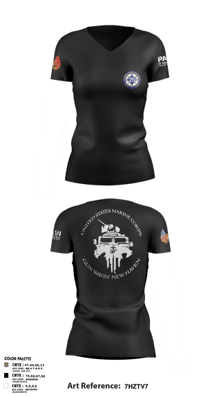Women's Short Sleeve Vneck Shirt, Maintenance Service Company, Marines, Teamtime, Team time, sublimation, custom sports apparel, team uniforms, spirit wear, spiritwear, sports uniforms, custom shirts, team store, custom team store, fundraiser sports, apparel fundraiser