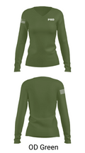 PSD 48753297 Women's Long Sleeve V-neck Shirt - 57