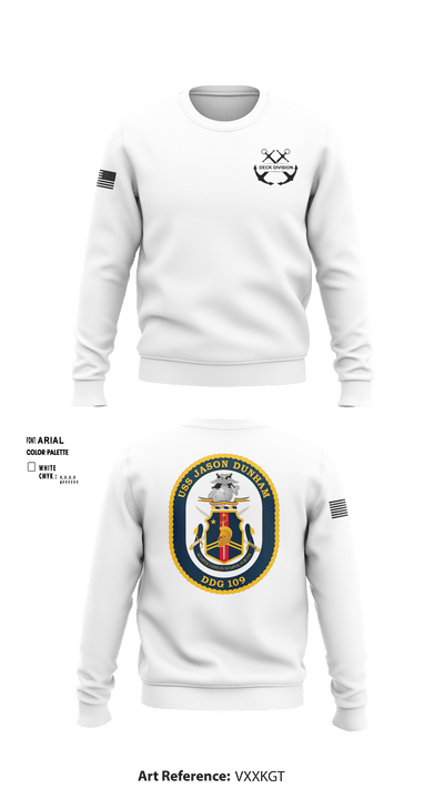 Jason Dunham Deck Division 54817765 Crew Neck Sweatshirt - 1
