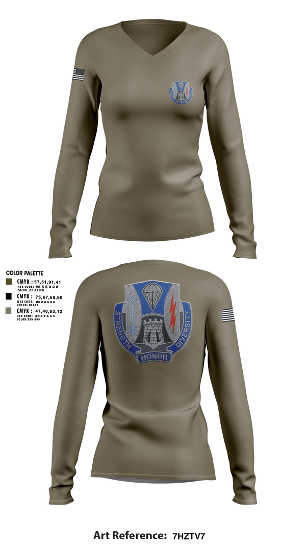 Women's Long Sleeve Vneck Shirt, 82nd airborne, , Teamtime, Team time, sublimation, custom sports apparel, team uniforms, spirit wear, spiritwear, sports uniforms, custom shirts, team store, custom team store, fundraiser sports, apparel fundraiser