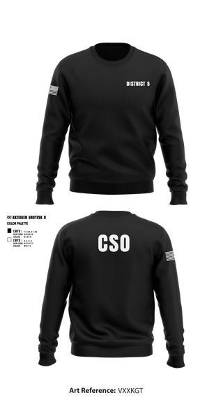 Crew Neck Sweatshirt, District 5 CSO, Police, Teamtime, Team time, sublimation, custom sports apparel, team uniforms, spirit wear, spiritwear, sports uniforms, custom shirts, team store, custom team store, fundraiser sports, apparel fundraiser