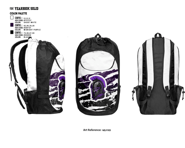Gear Bag, Spartans, Men's Basketball, Teamtime, Team time, sublimation, custom sports apparel, team uniforms, spirit wear, spiritwear, sports uniforms, custom shirts, team store, custom team store, fundraiser sports, apparel fundraiser