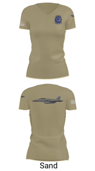 VAQ-139 Cougars 17202131 Women's Short Sleeve V-neck Shirt - 84
