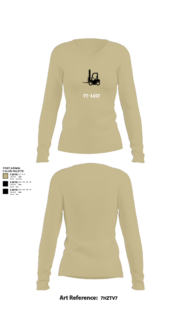 Women's Long Sleeve Vneck Shirt, VT-AASF, National Guard, Teamtime, Team time, sublimation, custom sports apparel, team uniforms, spirit wear, spiritwear, sports uniforms, custom shirts, team store, custom team store, fundraiser sports, apparel fundraiser