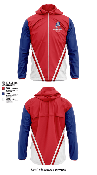 Windbreaker, Boston Patriots Football & Cheerleading, Football, Teamtime, Team time, sublimation, custom sports apparel, team uniforms, spirit wear, spiritwear, sports uniforms, custom shirts, team store, custom team store, fundraiser sports, apparel fundraiser