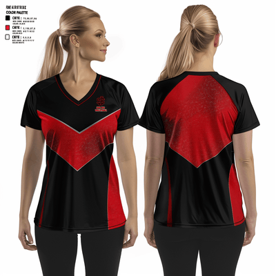 San Jon High School Volleyball 78204414 Women's Short Sleeve V-neck Shirt - 1