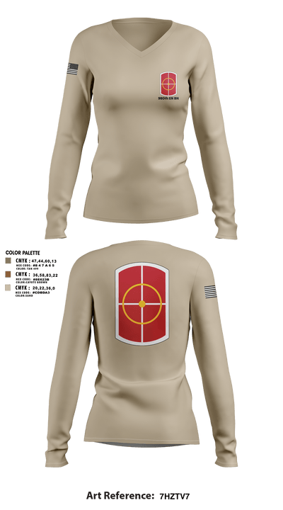 980th EN BN 29962963 Women's Long Sleeve V-neck Shirt - 1