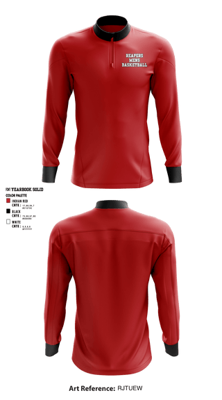 Quarter Zip Jacket, Reapers, Men's Basketball, Teamtime, Team time, sublimation, custom sports apparel, team uniforms, spirit wear, spiritwear, sports uniforms, custom shirts, team store, custom team store, fundraiser sports, apparel fundraiser
