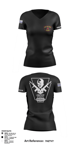 Women's Short Sleeve Vneck Shirt, Erie police department, Police, Teamtime, Team time, sublimation, custom sports apparel, team uniforms, spirit wear, spiritwear, sports uniforms, custom shirts, team store, custom team store, fundraiser sports, apparel fundraiser