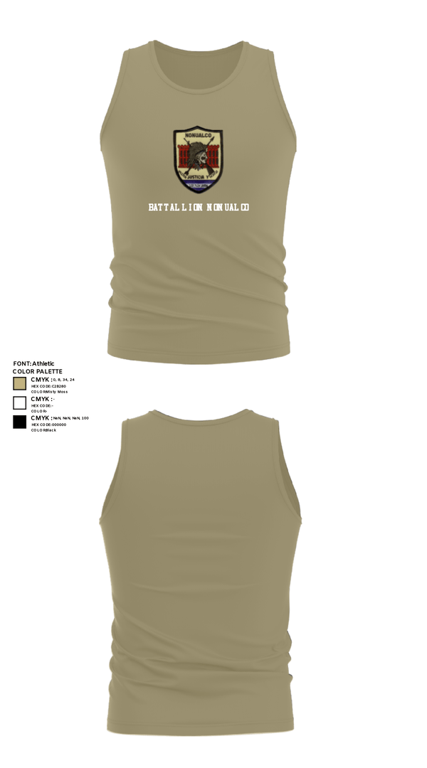 Tank Top, Battallion Nonualco, Army, Teamtime, Team time, sublimation, custom sports apparel, team uniforms, spirit wear, spiritwear, sports uniforms, custom shirts, team store, custom team store, fundraiser sports, apparel fundraiser