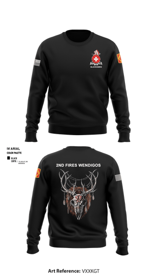 Crew Neck Sweatshirt, Bravo 1st BN 14th FAR, Army, Teamtime, Team time, sublimation, custom sports apparel, team uniforms, spirit wear, spiritwear, sports uniforms, custom shirts, team store, custom team store, fundraiser sports, apparel fundraiser