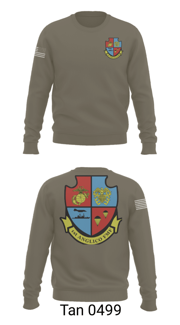Crew Neck Sweatshirt, 1st Anglico, , Teamtime, Team time, sublimation, custom sports apparel, team uniforms, spirit wear, spiritwear, sports uniforms, custom shirts, team store, custom team store, fundraiser sports, apparel fundraiser