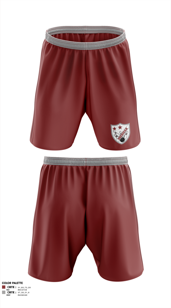Athletic Shorts With Pockets, Sheridan High School Bowling, Bowling, Teamtime, Team time, sublimation, custom sports apparel, team uniforms, spirit wear, spiritwear, sports uniforms, custom shirts, team store, custom team store, fundraiser sports, apparel fundraiser