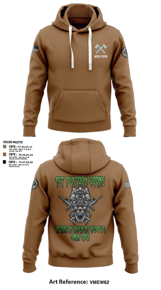 Hoodie, A-CO 2-113th Infantry, Army, Teamtime, Team time, sublimation, custom sports apparel, team uniforms, spirit wear, spiritwear, sports uniforms, custom shirts, team store, custom team store, fundraiser sports, apparel fundraiser