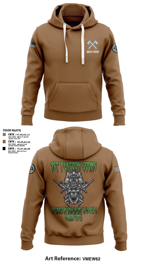 Hoodie, A-CO 2-113th Infantry, Army, Teamtime, Team time, sublimation, custom sports apparel, team uniforms, spirit wear, spiritwear, sports uniforms, custom shirts, team store, custom team store, fundraiser sports, apparel fundraiser