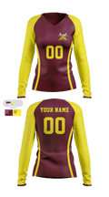 Spokane R-7 High School Volleyball 49275673 Women's Long Sleeve V-neck Shirt - 1
