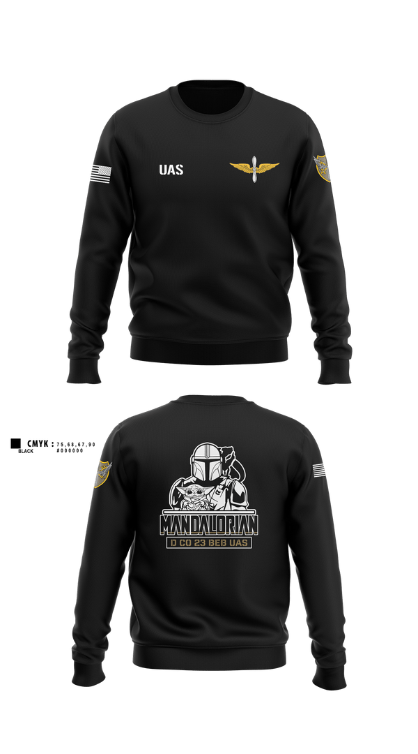 Crew Neck Sweatshirt, 23rd BEB UAS, Army, Teamtime, Team time, sublimation, custom sports apparel, team uniforms, spirit wear, spiritwear, sports uniforms, custom shirts, team store, custom team store, fundraiser sports, apparel fundraiser