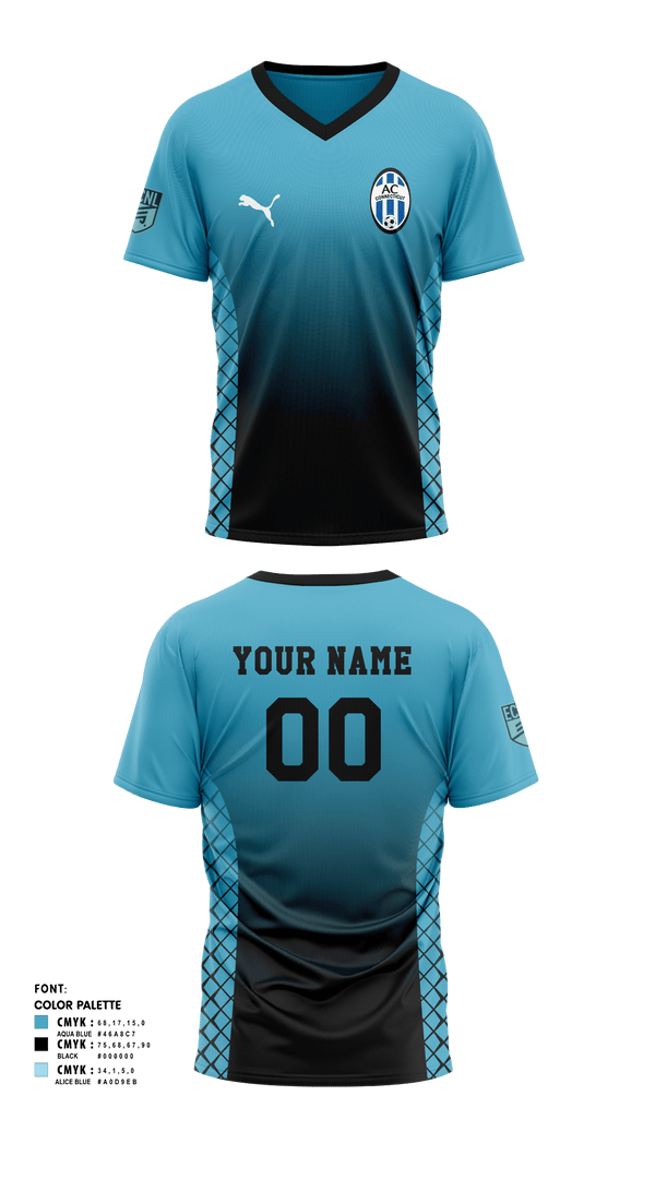 Womens Soccer Jersey, Ac Connecticut, Men's Soccer, Teamtime, Team time, sublimation, custom sports apparel, team uniforms, spirit wear, spiritwear, sports uniforms, custom shirts, team store, custom team store, fundraiser sports, apparel fundraiser
