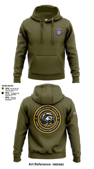 Hoodie, Maryville Honeybadger, Army, Teamtime, Team time, sublimation, custom sports apparel, team uniforms, spirit wear, spiritwear, sports uniforms, custom shirts, team store, custom team store, fundraiser sports, apparel fundraiser