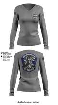 K-9 37862804 Women's Long Sleeve V-neck Shirt - 1