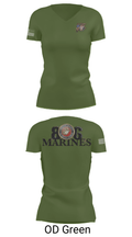 806 Marines 13874790 Women's Short Sleeve V-neck Shirt - 48