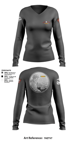 Women's Long Sleeve Vneck Shirt, B Co. 3rd Recon Bn Force Reconnaissance3rd Recon Co.3rd ReconnaissanceRecon, Marines, Teamtime, Team time, sublimation, custom sports apparel, team uniforms, spirit wear, spiritwear, sports uniforms, custom shirts, team store, custom team store, fundraiser sports, apparel fundraiser