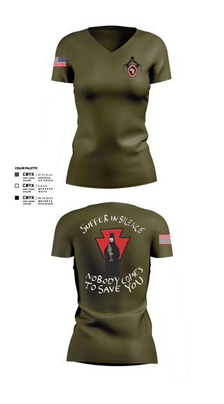 Women's Short Sleeve Vneck Shirt, Aco 1-111th secfor1-111 MTR renew, National Guard, Teamtime, Team time, sublimation, custom sports apparel, team uniforms, spirit wear, spiritwear, sports uniforms, custom shirts, team store, custom team store, fundraiser sports, apparel fundraiser