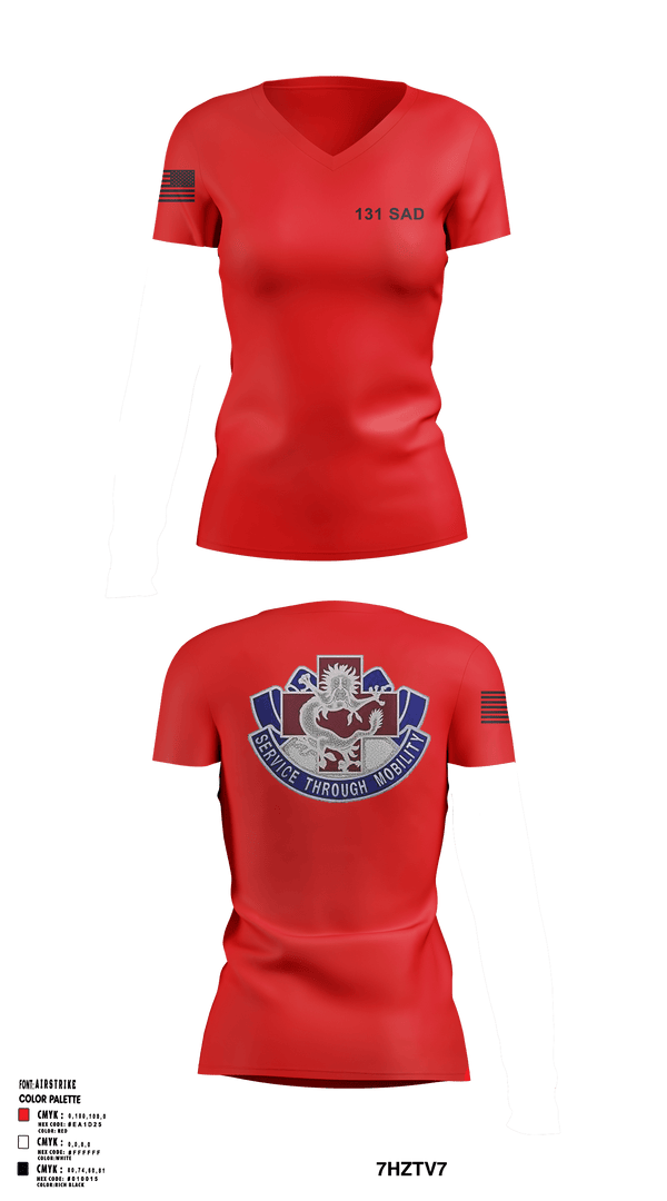 Women's Short Sleeve Vneck Shirt, 131 SAD, Army, Teamtime, Team time, sublimation, custom sports apparel, team uniforms, spirit wear, spiritwear, sports uniforms, custom shirts, team store, custom team store, fundraiser sports, apparel fundraiser