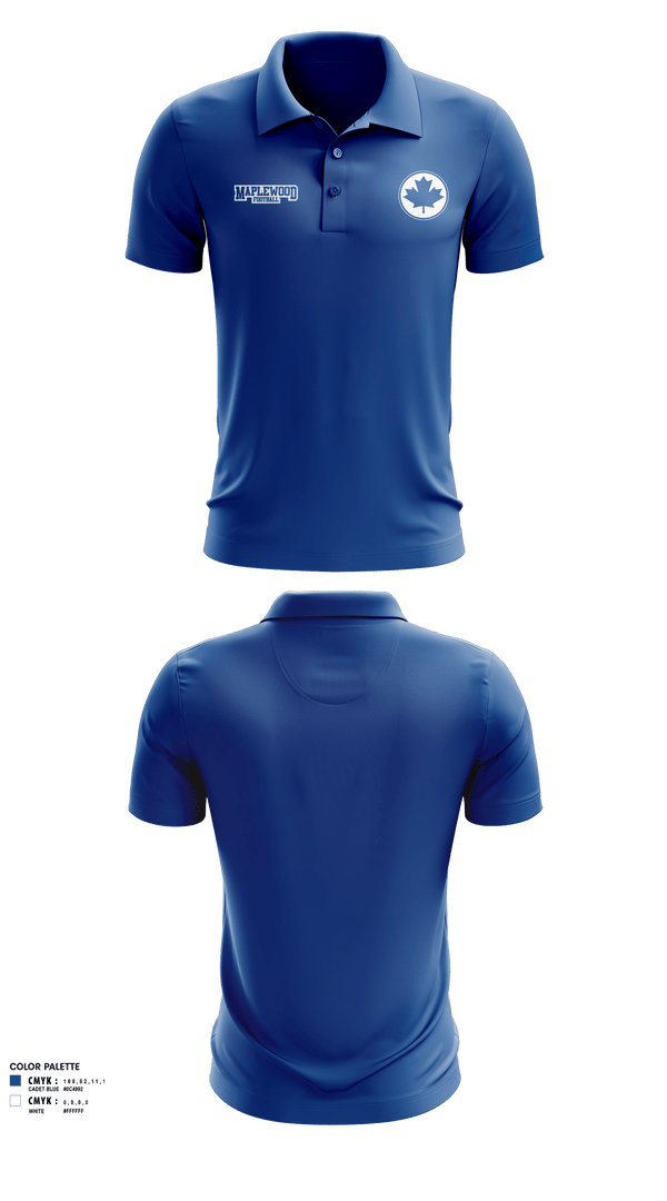 Short Sleeve Performance Polo, Maplewood Football, Football, Teamtime, Team time, sublimation, custom sports apparel, team uniforms, spirit wear, spiritwear, sports uniforms, custom shirts, team store, custom team store, fundraiser sports, apparel fundraiser