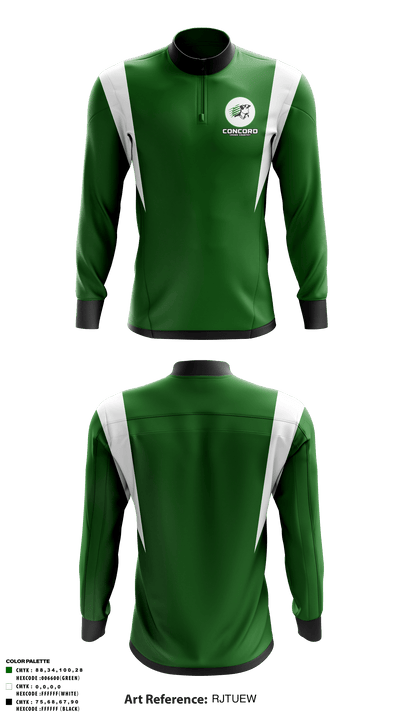 Concord High School Cross Country 53059740 Quarter Zip Jacket - 33