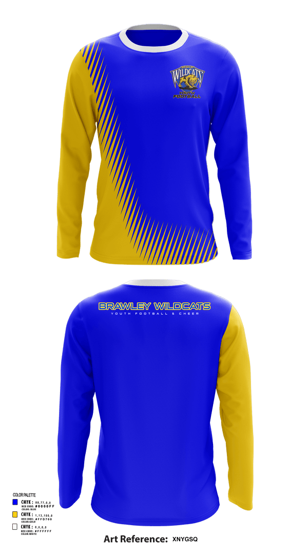 Long Sleeve Performance Shirt, Brawley Youth Football and Cheer, Football, Teamtime, Team time, sublimation, custom sports apparel, team uniforms, spirit wear, spiritwear, sports uniforms, custom shirts, team store, custom team store, fundraiser sports, apparel fundraiser